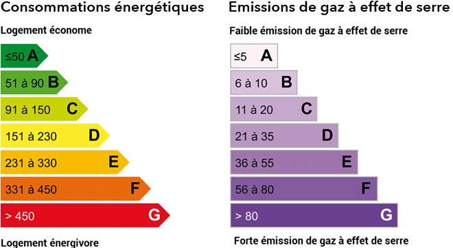 DPE : étiquettes énergie